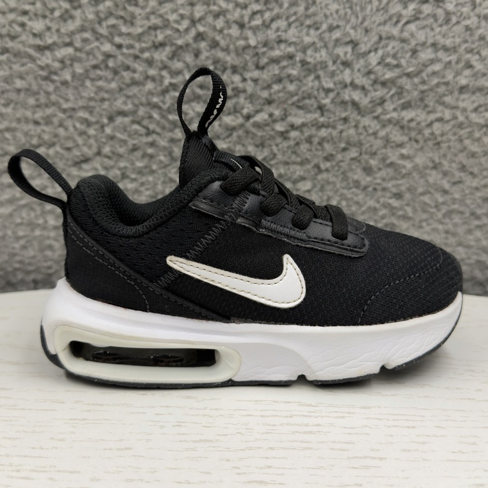 Nike Air Max INTRLK Lite Toddler 8C Black White Sneakers DH9410-002